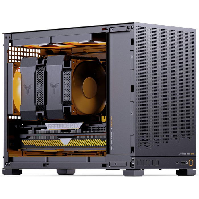 Корпус для ПК Jonsbo D32 STD чорний | Mini Case для Micro-ATX з Tempered Glass, підтримка Back-Connect, потужний Airflow, компактний та стильний для геймерських збірок