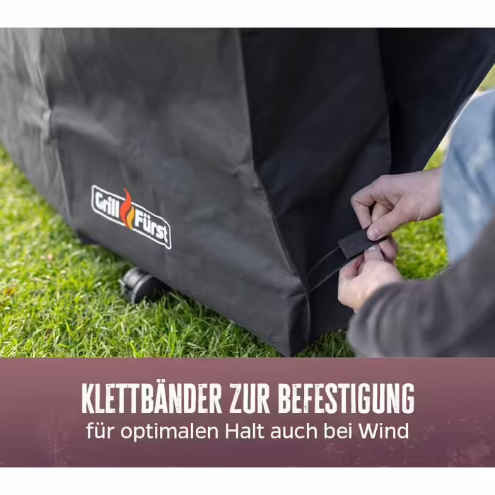 Grillfürst Grill Cover - robust grill cover 156 x 70 x 113 cm, weather-resistant and waterproof, cover for gas grills, including Weber Genesis 300 series gas grills