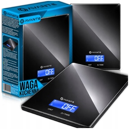 Кухонна вага Avante: високоточна, 1 г / 5000 г, функція TARA, чорна, 5 кг