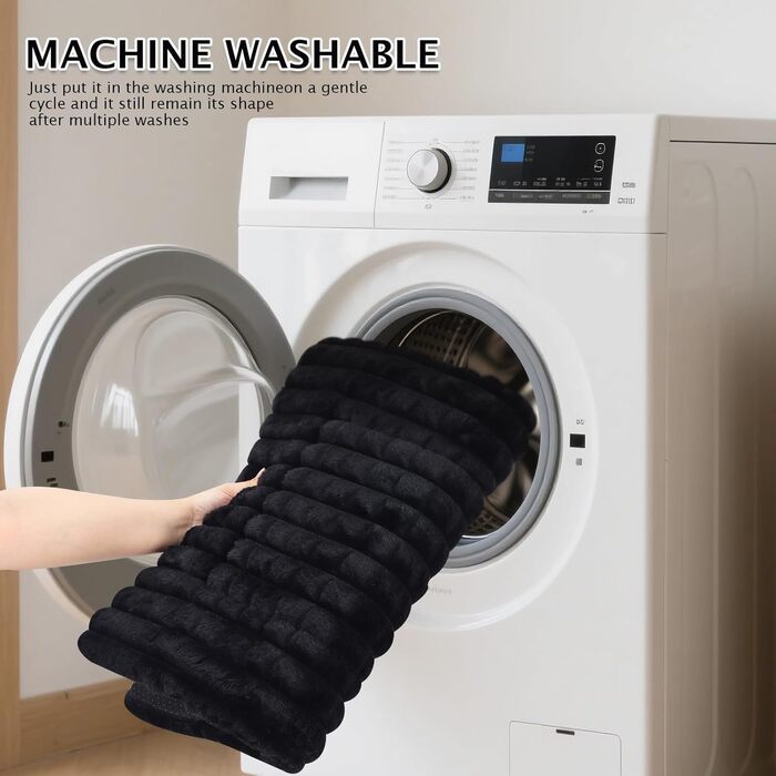 М'яке ортопедичне ліжко для собак BVAGSS, 75x50 см, чорне. Лежанка для собак, миється, з неслизьким дном, плюшеве ліжко для маленьких, середніх та великих собак.