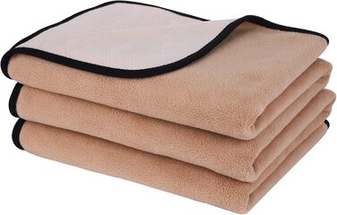 Водонепроникний коврик для собак PETTOM 152x127см, м'який коврик для великих та маленьких собак, захисний коврик для дивану, ліжка, автокрісла, меблів - 30°C, (L, Коричневий верблюда, Large)