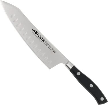 Ніж Arcos Riviera Santoku 180 мм з нержавіючої сталі з ручкою з POM - чорний