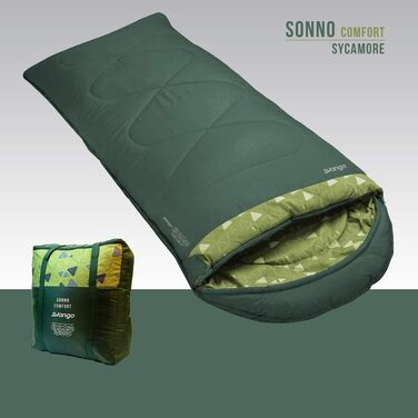 Спальний мішок Vango Sonno Quadratischer, Sycamore Green, Single (Amazon Exclusive), Comfort