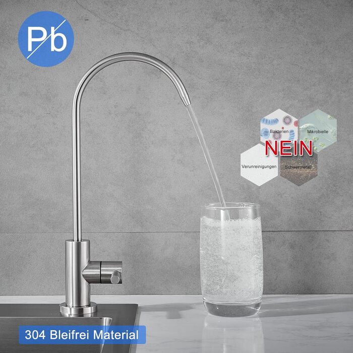 Кран кухонний для фільтрації води, з висувною лійкою, з нержавіючої сталі, 360° обертання, кухонний змішувач для фільтрів, брашований нікель