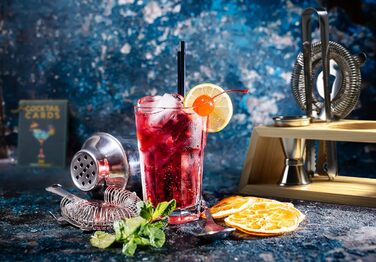 Набір для коктейлів та міксології 10 предметів з підставкою - професійний шейкер для коктейлів з нержавіючої сталі, барний інвентар, рецепти