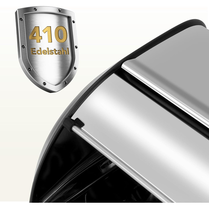 Рибалка Brotkasten з нержавіючої сталі, харчової якості, з кришкою-роллером, 43,5 x 27,5 x 18,5 см, контейнер для хліба, булочок, печива