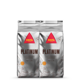 Кава в зернах Delta Cafés Platinum, інтенсивність 12, суміш арабіки з нотками меду та стиглих фруктів, 2 кг (2 упаковки по 1 кг)