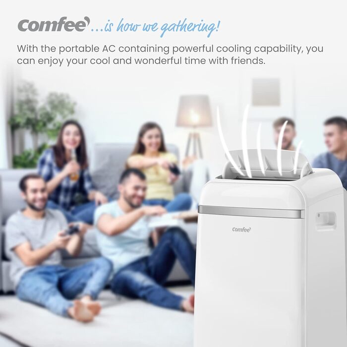 Мобільний кондиціонер Comfee Breezy Cool Pro 2.0, 7000 BTU (2kW), охолодження, вентиляція, осушення, керування через додаток, для приміщень до 68 м³