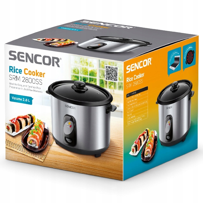 Рисоварка Sencor SRM 2800SS, 2,8 л, нержавіюча сталь