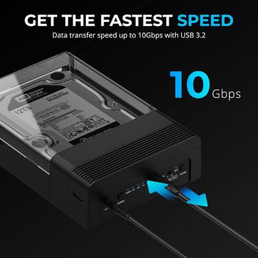 Док-станція Sabrent для HDD/SSD 2.5/3.5