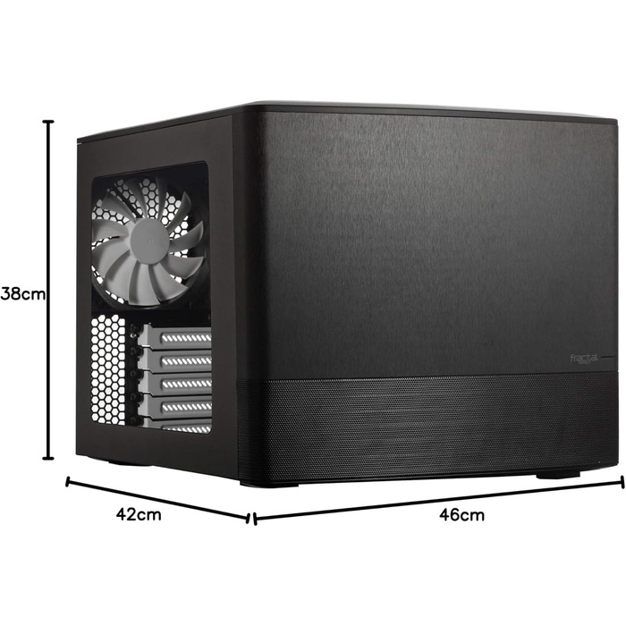 Комп'ютерний корпус Fractal Design Node 804 Black - mATX з високою продувністю та RGB підсвіткою