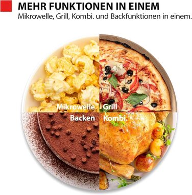 Мікрохвильова піч Toshiba MW3-AG25PFI(MG) з грилем та функцією духовки - 25L, 900W Inverter, 1100W Grill, вбудована, цифрова, 57dB, Chef-Abtauung, сірий колір Morandi, 25L, гриль, інвертор