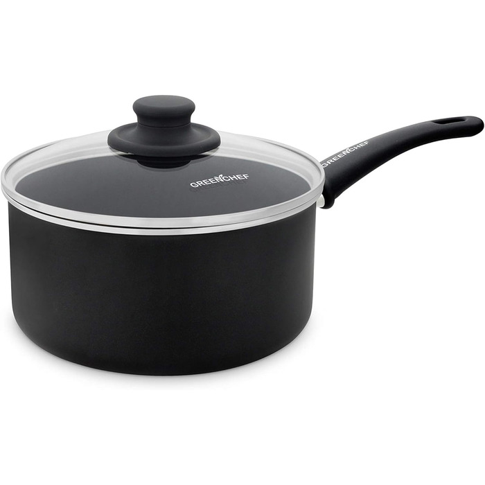 GreenChef Diamond Soft Grip with Non-Stick Coating, 30cm, PFAS-free, Induction, Dishwasher-safe, Black 30cm (Handle Pot Set, 3-piece Handle Pot Set)