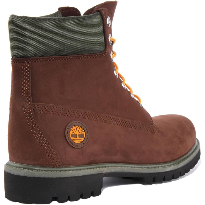 Черевики Timberland Premium 6 Inch з нубуку, темно-коричневого кольору, оранжеві, 41.5 EU