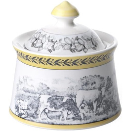 Villeroy & Boch Audun Ferme цукорниця 300 мл, біла/кольорова, порцелянова, для зберігання солодощів, пряників, преміум, підходить для мікрохвильової печі та посудомийної машини