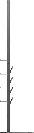 PureMounts Vacuum Cleaner Stand with Angled Baseplate for Robot Vacuums, 8 Accessory Holders, Compatible with Dyson V6, Dyson V7, Dyson V8, Dyson V10, Dyson V11, Dyson V12, Dyson V15, Black for Vacuum Cleaners + Robot Vacuums 8x Accessory Holders Black