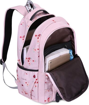Рюкзак для дівчаток з квітами: шкільний, для подорожей, на ноутбук (рожевий)