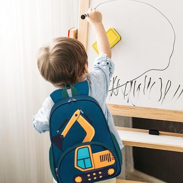 Дитячий рюкзак LOIDOU для хлопчика, 38 см, 3-8 років, блакитний (для школи, садочка)