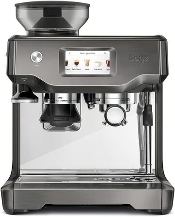 Sage - The Barista Touch - Coffee Machine with Automatic Milk Frother - Black Stainless Steel Manual Tamping Black Stainless Steel