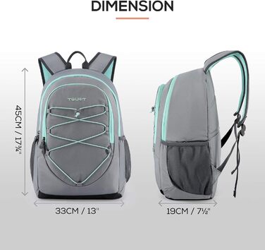 25L Cooler Backpack, Waterproof Cooler Backpack, Ultralight Backpack for Picnic, Camping, Hiking, BBQ (Gray)