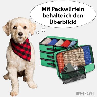 Органайзери для валізи OW-Travel: набір з 5 штук (2 середні, 3 великі) для зручної організації одягу в подорожах