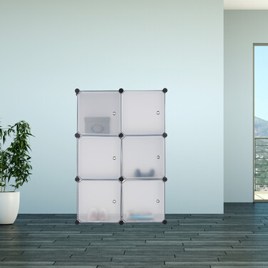 Relaxdays 6-Door Storage System