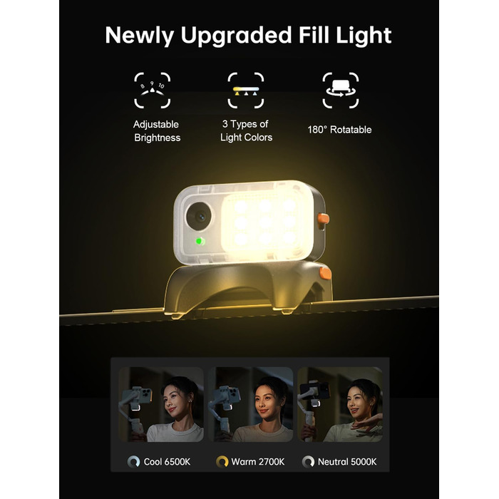 Hohem iSteady V3 – Стабілізатор для смартфона з AI-трекером, магнітним світлом та пультом ДУ