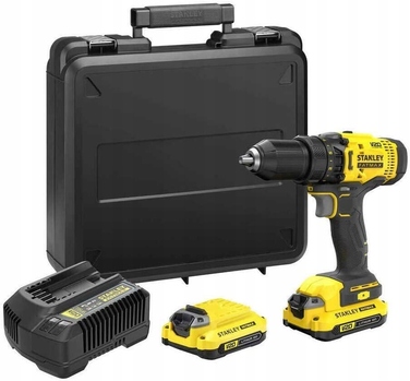 Шурупокрут Stanley V20 SFMCD700C2K 50Нм, 2x1,5Аг, у кейсі