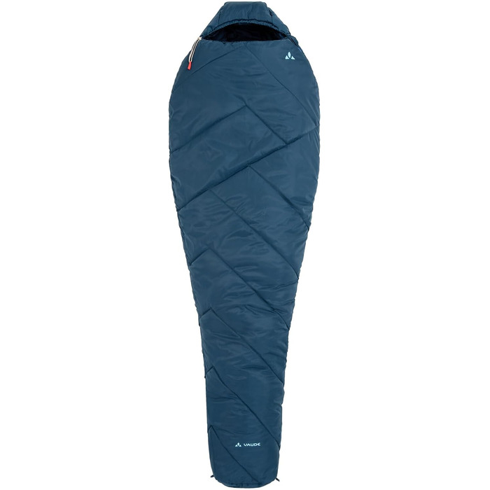 Спальний мішок VAUDE Sioux 800 II, блакитний. 3-сезонний, комфортна температура 2°C - 8°C, компактний, 220x80 см, блискавка зліва, для кемпінгу та відпочинку на природі