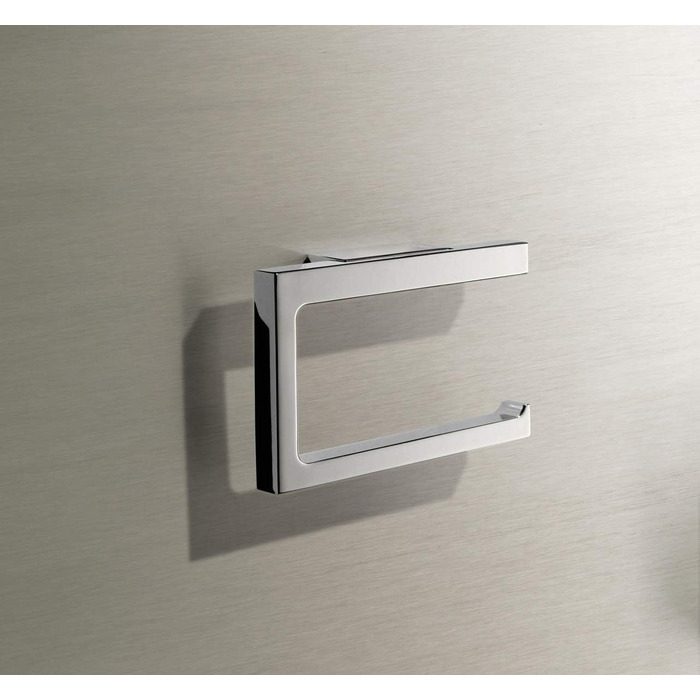 KEUCO Toilet Paper Holder, High-Gloss Chrome, Open Design, Toilet Roll Holder for Bathroom and Guest Toilet, Edition 11