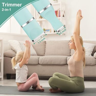 Електричний триммер для бікіні та тіла: для жінок та чоловіків, з керамічними лезами Dunkelgrün