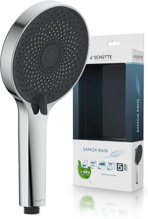 Ручна лійка для душу SCHÜTTE SAMOA RAIN з антинакипним покриттям | 3 режими, 300+ форсунок, хромована | для душу
