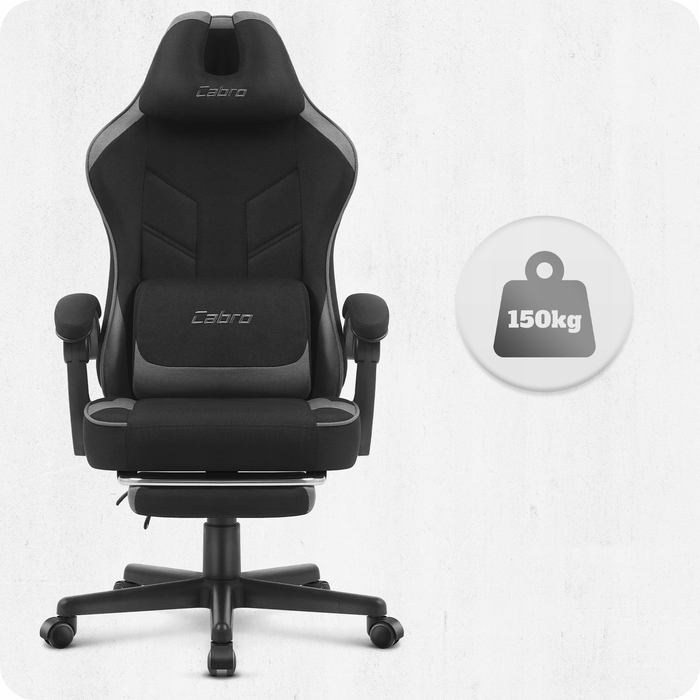 Ігрове крісло Cabro C504, чорно-сіре