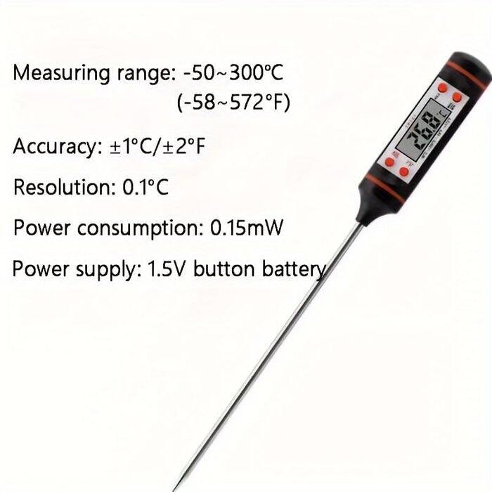 Інфрачервоний термометр лазерний, цифровий -37°F~1022°F (-32°C～550°C) - для кухні, приготування їжі, барбекю