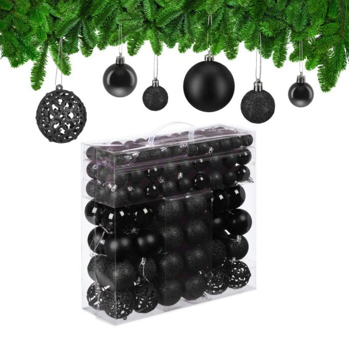 Relaxdays Set of 150 Christmas Baubles