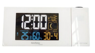 Радіокерований будильник-проектор Technoline WT 536 з проекцією часу, термометром, функцією Snooze та підсвіткою (Кольоровий дисплей)