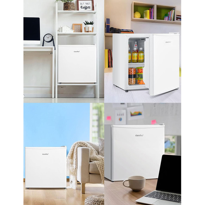Міні-холодильник Comfee RCD50WH2(E) 43L з відділенням для льоду, білий. Холодильник для кімнати та офісу, швидке охолодження, регулювання температури, енергоклас E.