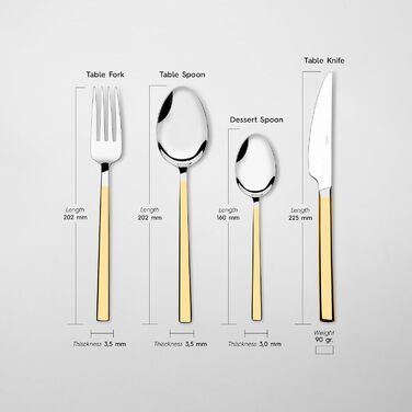 Набір столових приборів зі нержавіючої сталі на 6 осіб (24 шт.) - Елегантний набір для щоденного використання та особливих випадків, стійкий до корозії