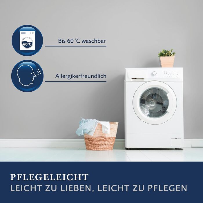 Ковдра billerbeck Faser E21 King з алое вера, всесезонна, середня теплість, 135x200 см, біла