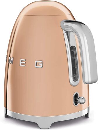 Електричний чайник Smeg KLF03PKEU 1.7L, рожеве золото, з фільтром від накипу