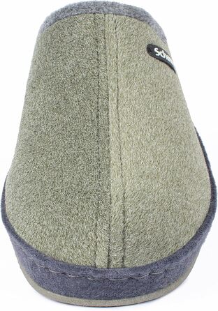 Домашні тапочки Schawos Lisa з ворсу для жінок, теплі, з підкладкою з шерсті, супінатор, неслизька підошва (37 EU, Зелений 10w)