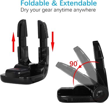 Upstartech Shoe Dryer, Electric Boot Dryer Foot Warmer Smart Timing Folding Dehumidifying Deodorizer
