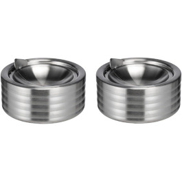 Попільничка з кришкою Bambelaa, сталева, для бару, 1 або 2 шт.