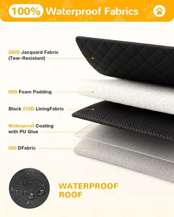 Захист для багажника автомобіля для собак: водонепроникний та стійкий до подряпин килимок з захистом бокових панелей та краю багажника. Легкий у догляді та міцний, чорний.