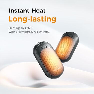 Електричні грілки для рук OCOOPA 2 шт. з магнітом, 5000mAh, 3 режими нагріву, компактні, для рукавичок, зима, подарунок