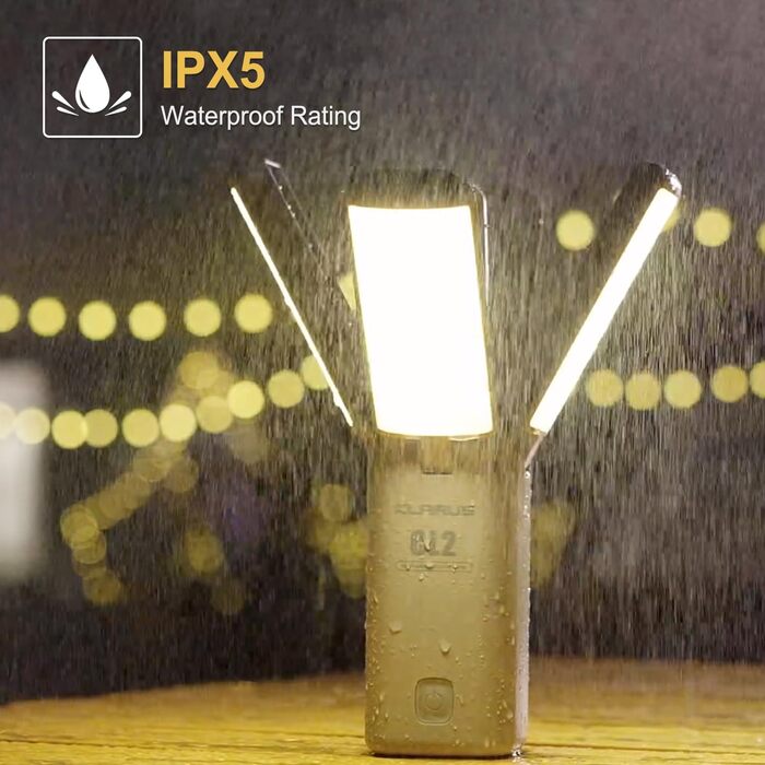 KLARUS CL2 Multifunctional Camping Lamp, 10000 mAh Rechargeable Deform Camping Light, 750 Lumens Camping Lantern with 8 Lighting Modes, IPX5 for Tents, Fishing, Emergency Hiking