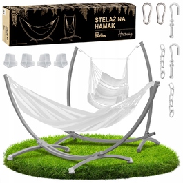 Стійка для гамака Go Garden 2в1, сіра, макс. навантаження 250 кг