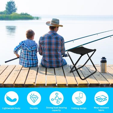 Розкладний туристичний стільчик для відпочинку на природі: кемпінг, риболовля, пікнік, пляж. З сумкою для зберігання