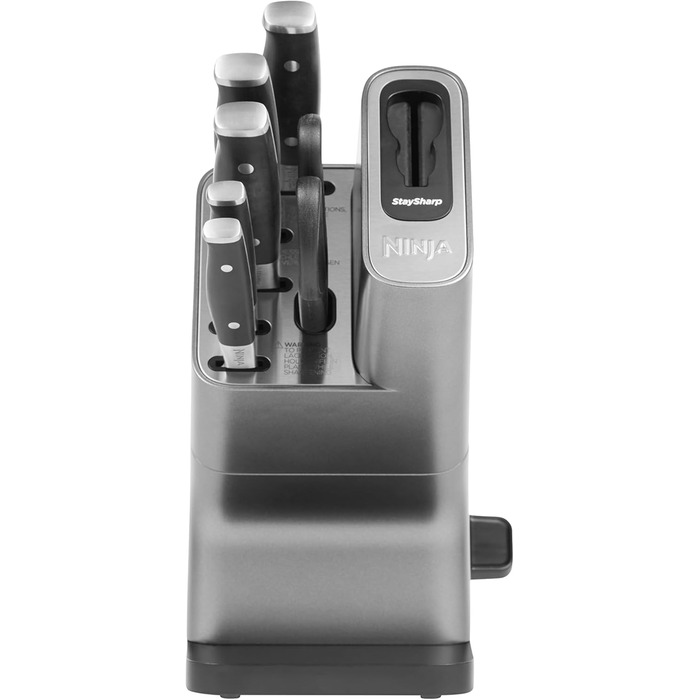 Ninja Foodi StaySharp Knife Block Set - 6-Piece Stainless Steel Knife Set with Sharpener