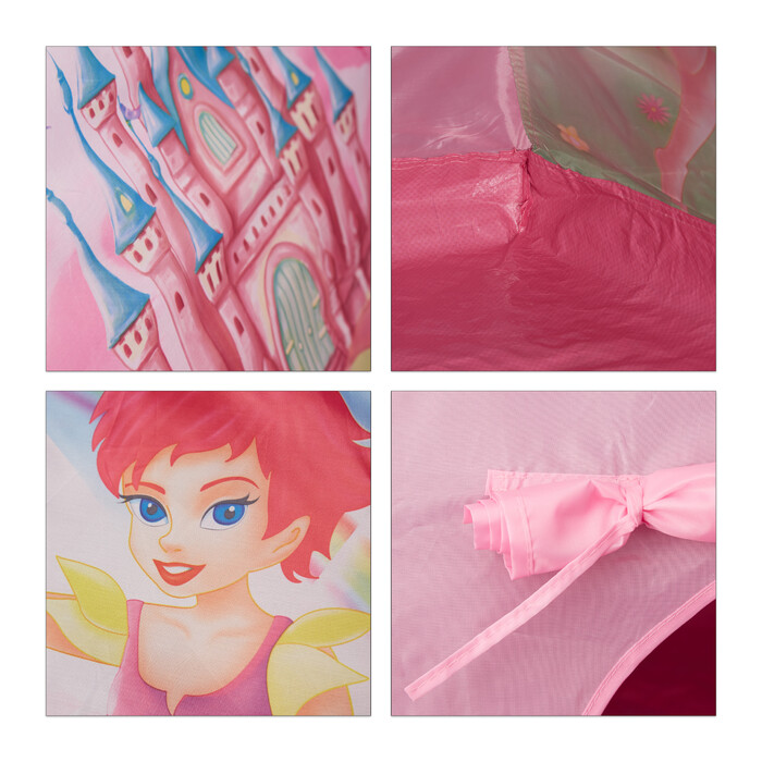 Relaxdays Pink Play Tent for Girls with Fairy Design